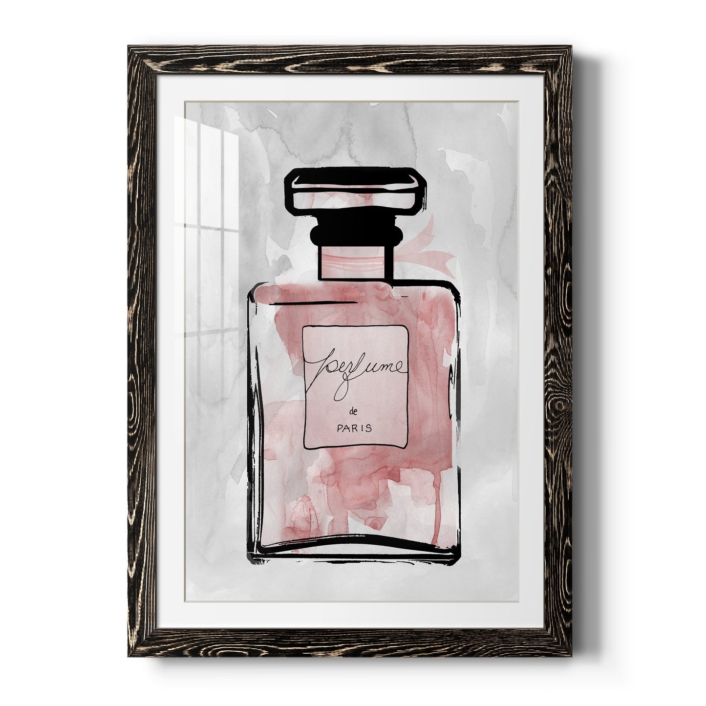 Blush Wash Perfume - Premium Framed Print - Distressed Barnwood Frame - Ready to Hang