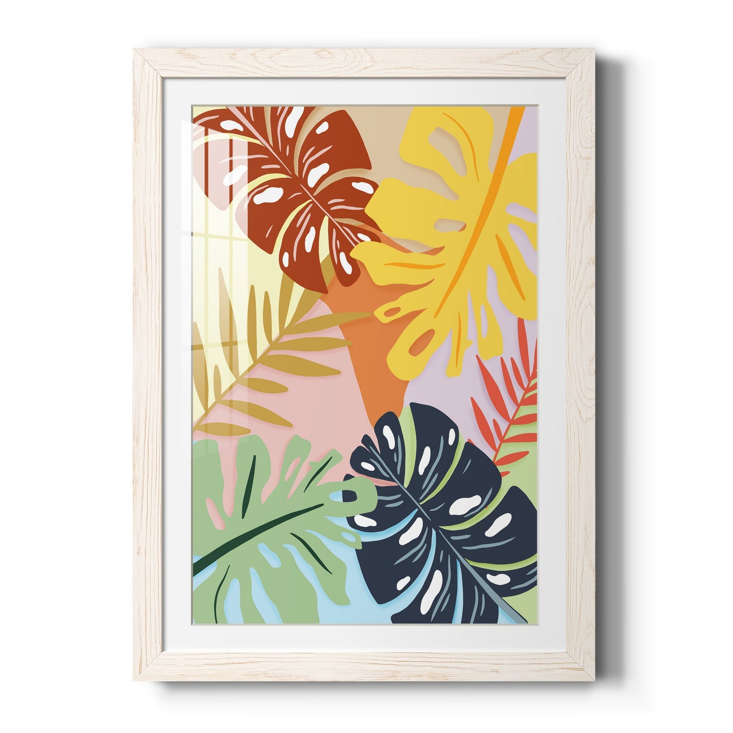 Tropical Foliage II - Barnwood Framed Art Print