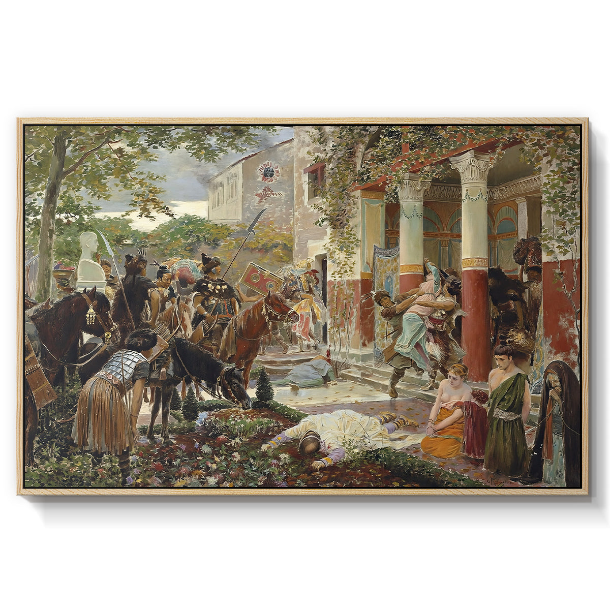 Onslaught of the Tartars, c. 1938 - Floater Framed Canvas Print