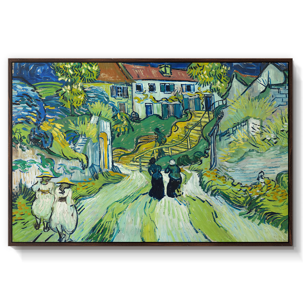Stairway at Auvers, 1890 - Floater Framed Canvas Print