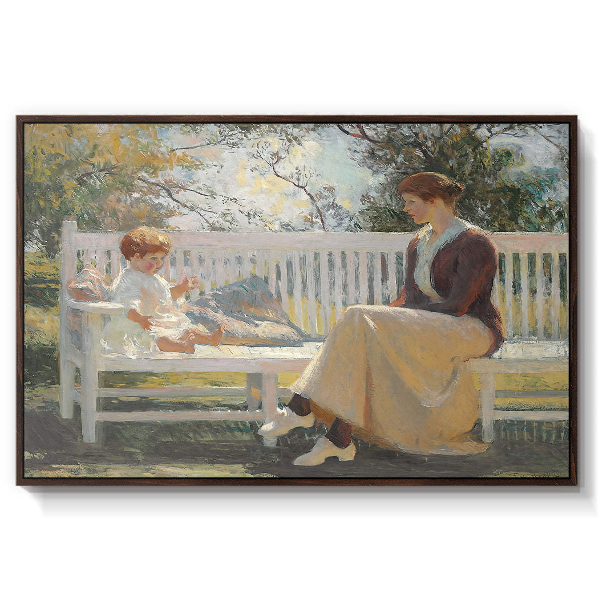 Eleanor and Benny, 1916 - Floater Framed Canvas Print