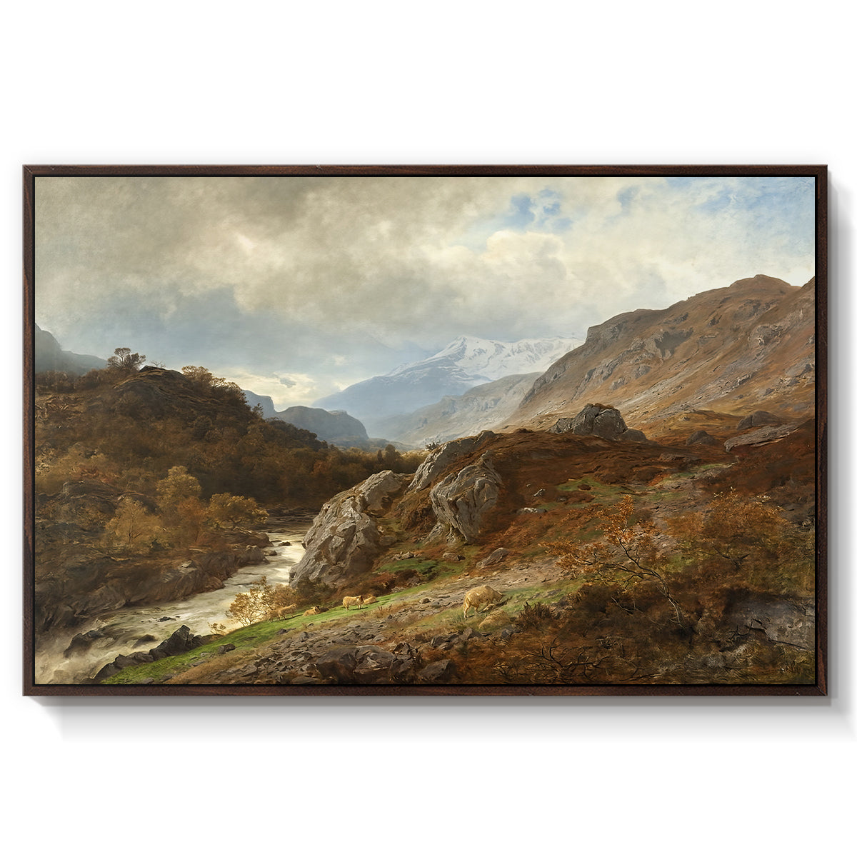 Mountain Landscape, 1864 - Floater Framed Canvas Print