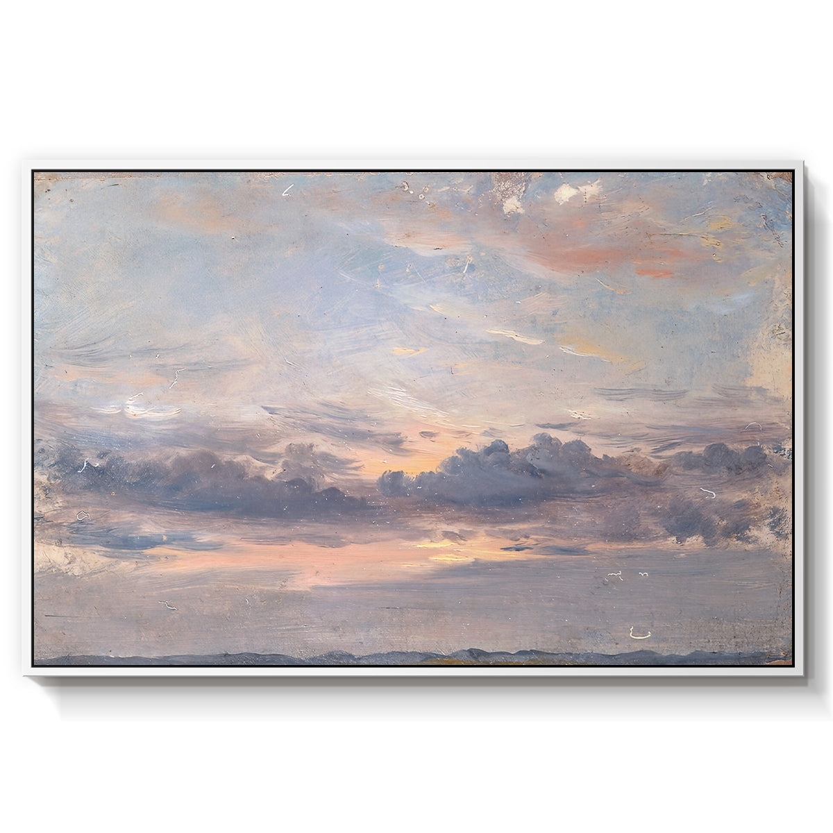 A Cloud Study, Sunset, c. 1821-1822 - Floater Framed Canvas Print