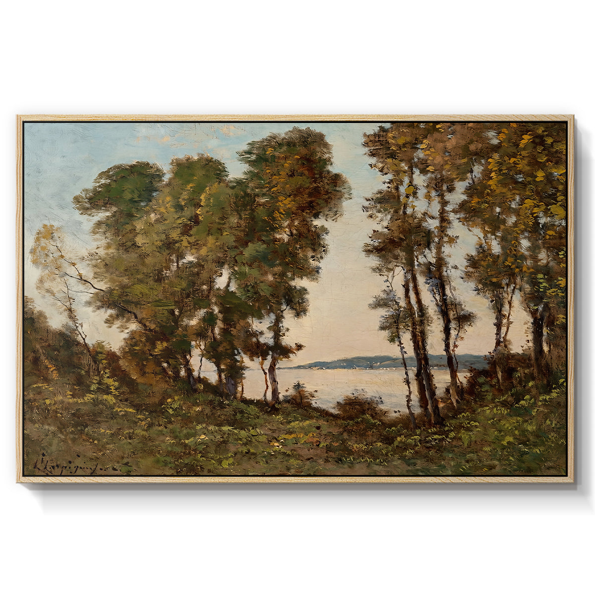 The Banks of the Allier, 1894 - Floater Framed Canvas Print