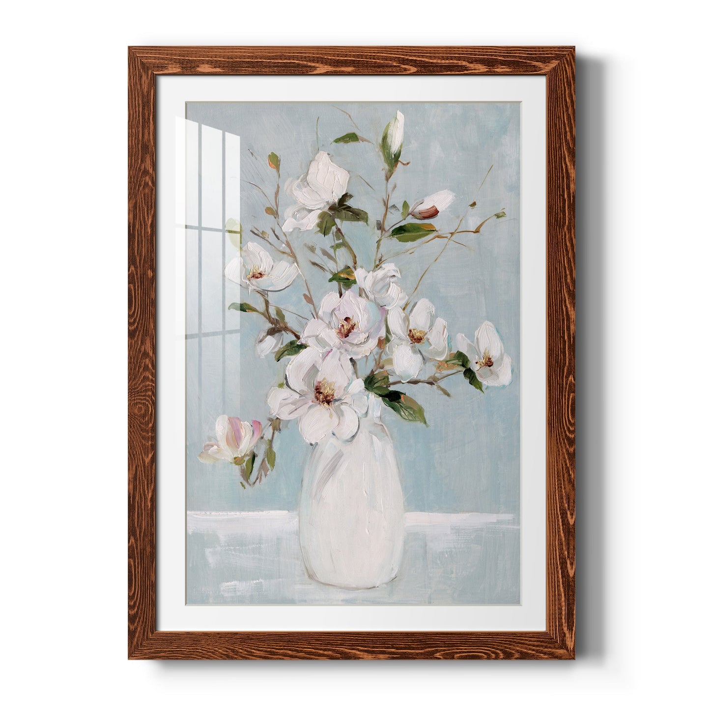 Magnolia Charm - Barnwood Framed Art Print