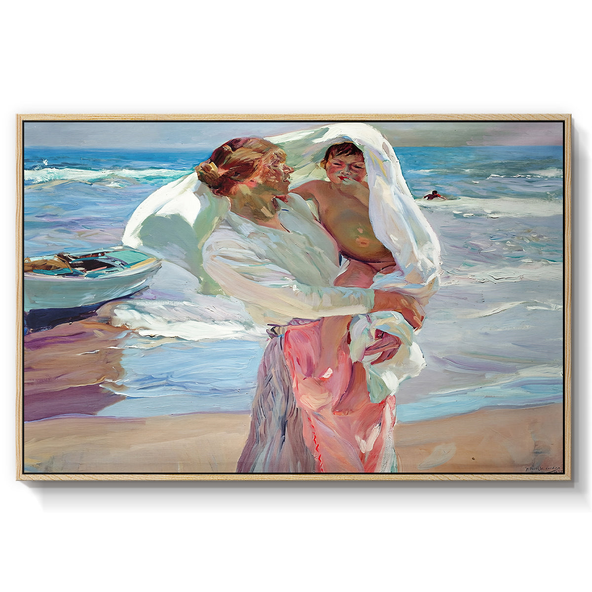 After Bathing, 1915 - Floater Framed Canvas Print
