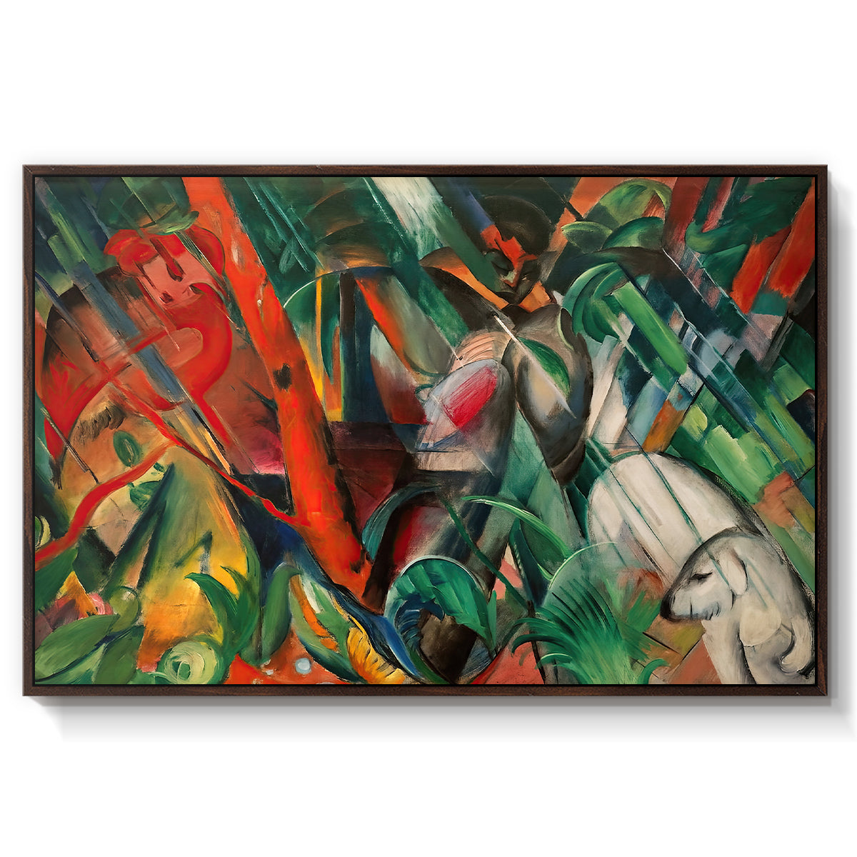 In the Rain, 1912 - Floater Framed Canvas Print