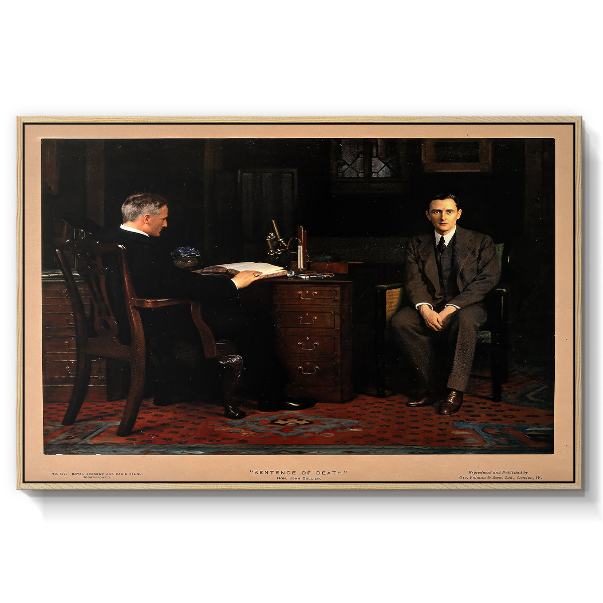 The Sentence of Death, 1908 - Floater Framed Canvas Print
