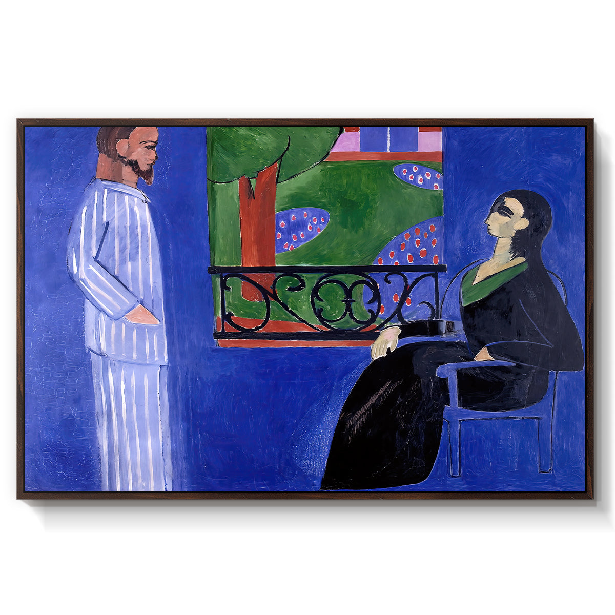 The Conversation, c. 1908-1912 - Floater Framed Canvas Print