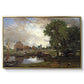 Dedham Lock and Mill, c. 1820 - Floater Framed Canvas Print