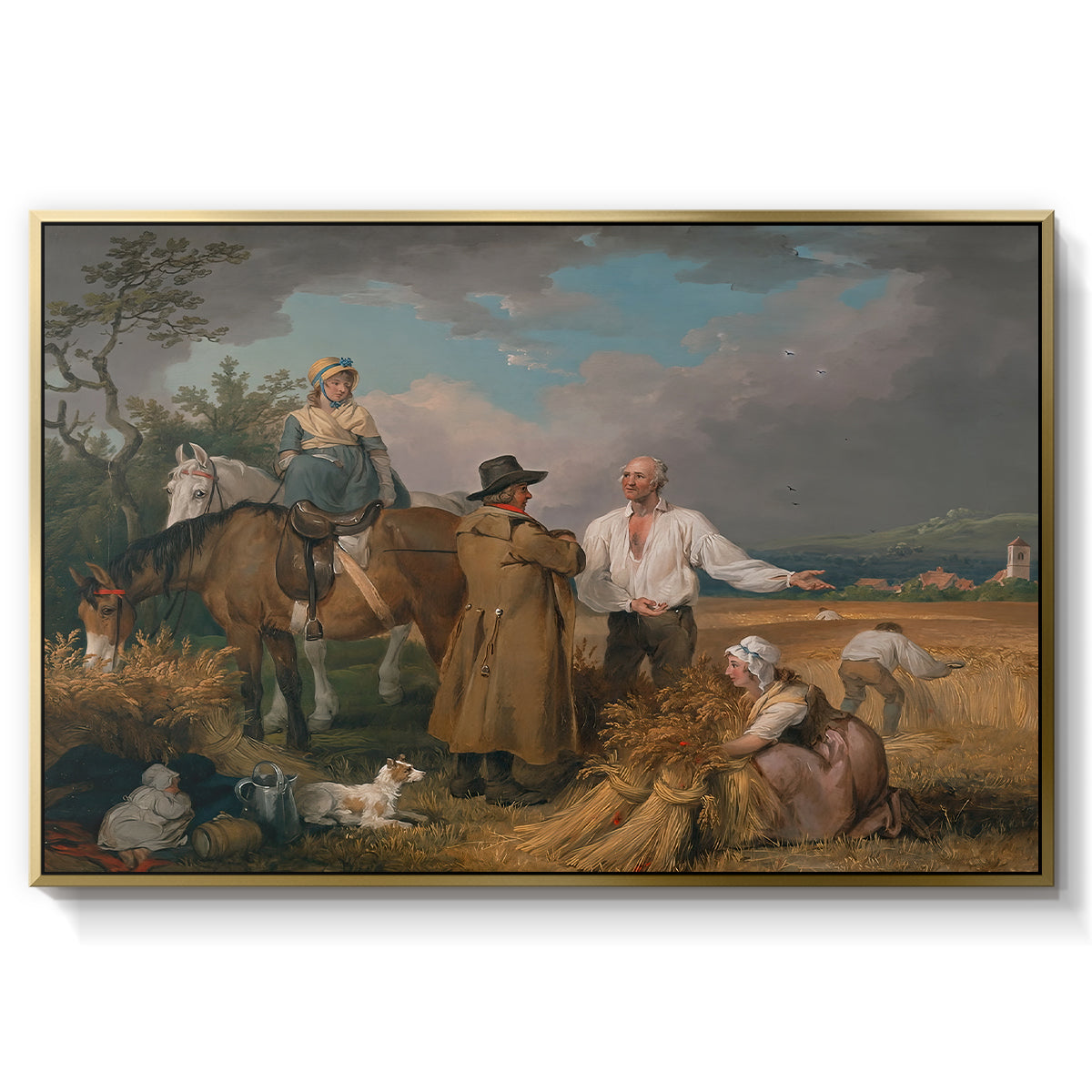 The Reapers, 1800 - Floater Framed Canvas Print