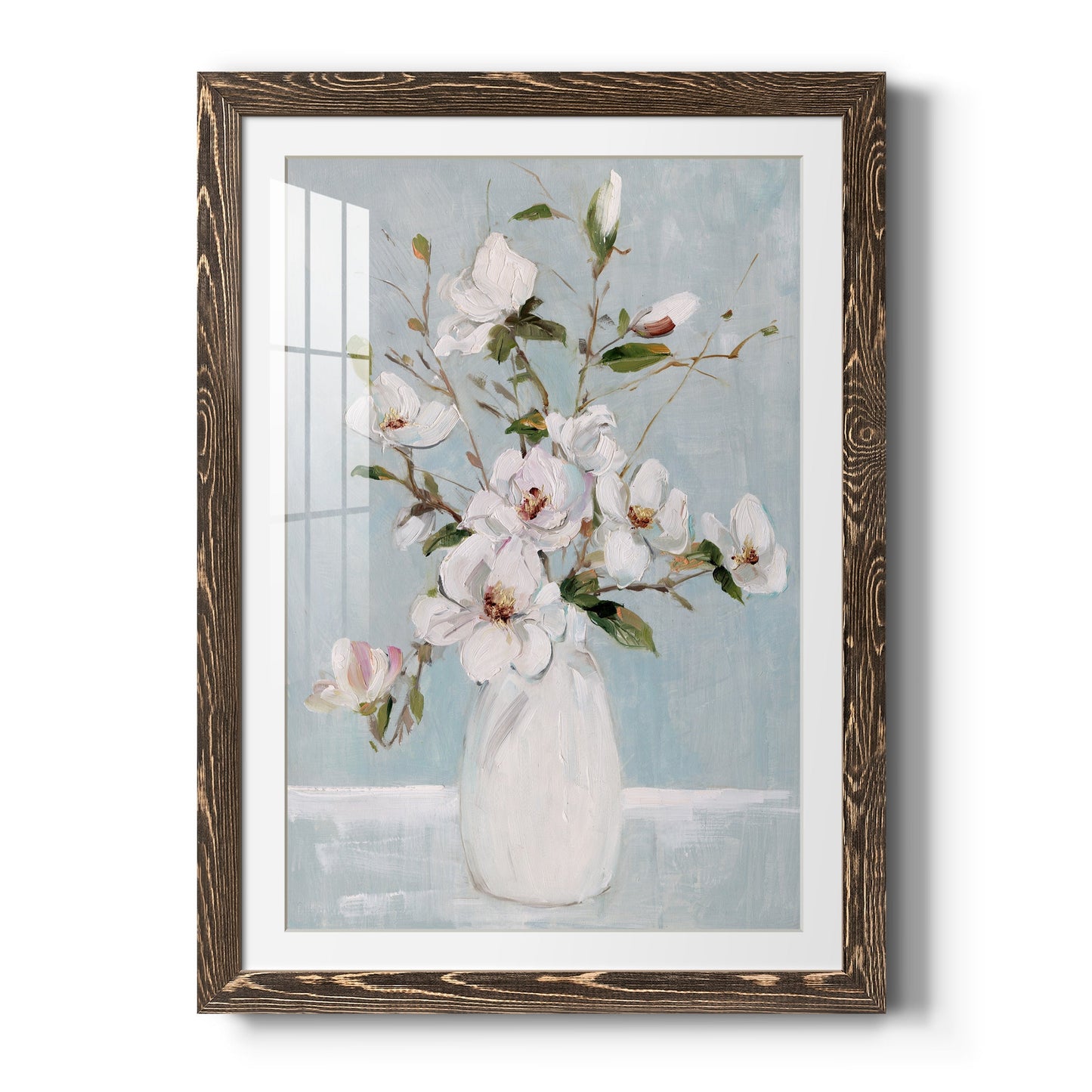Magnolia Charm - Barnwood Framed Art Print