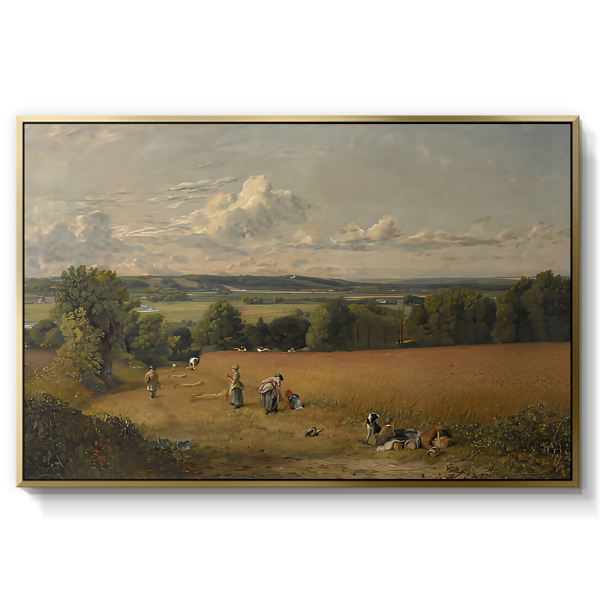 The Wheat Field, 1816 - Floater Framed Canvas Print
