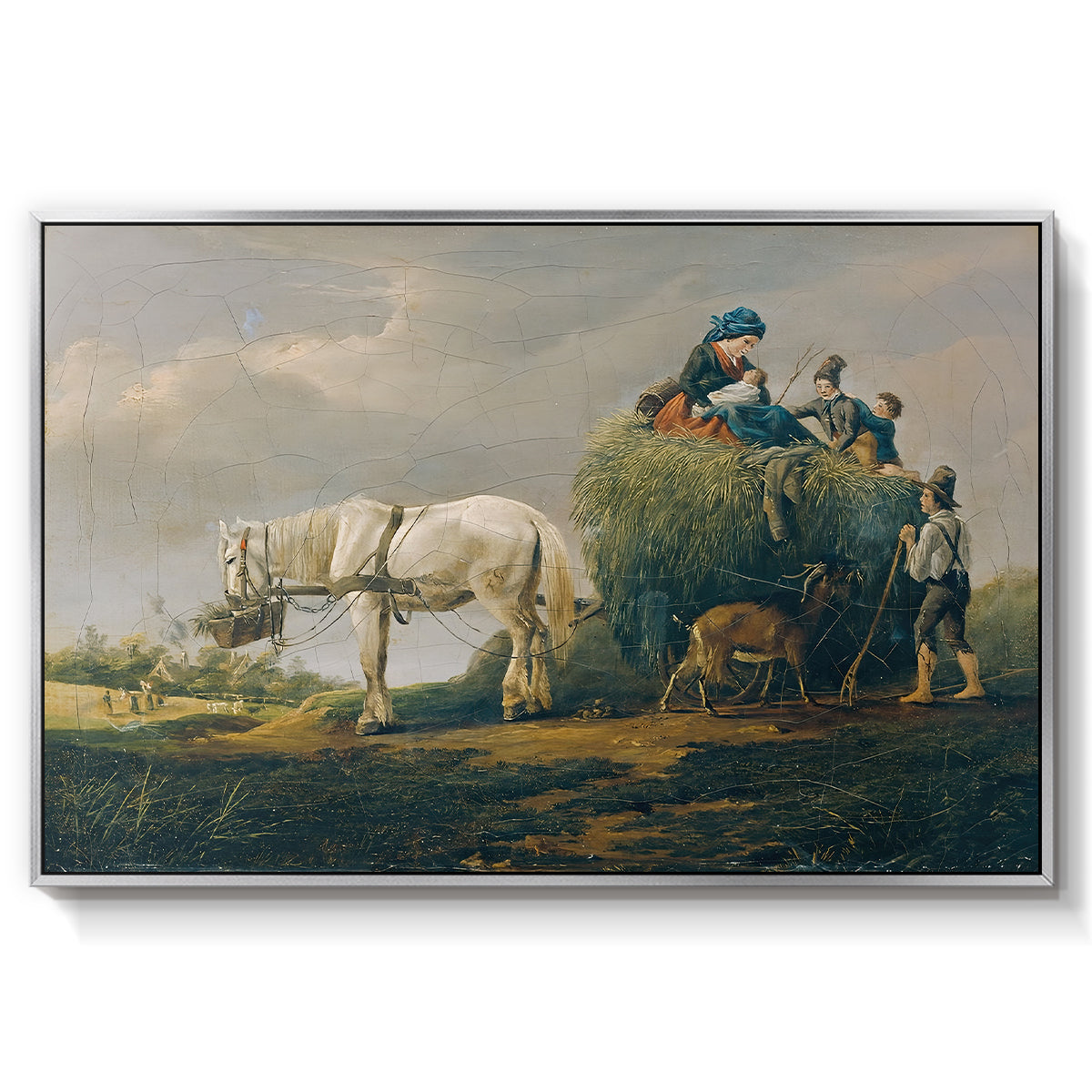 The Hay Wagon (Der Heuwagen), 1824 - Floater Framed Canvas Print