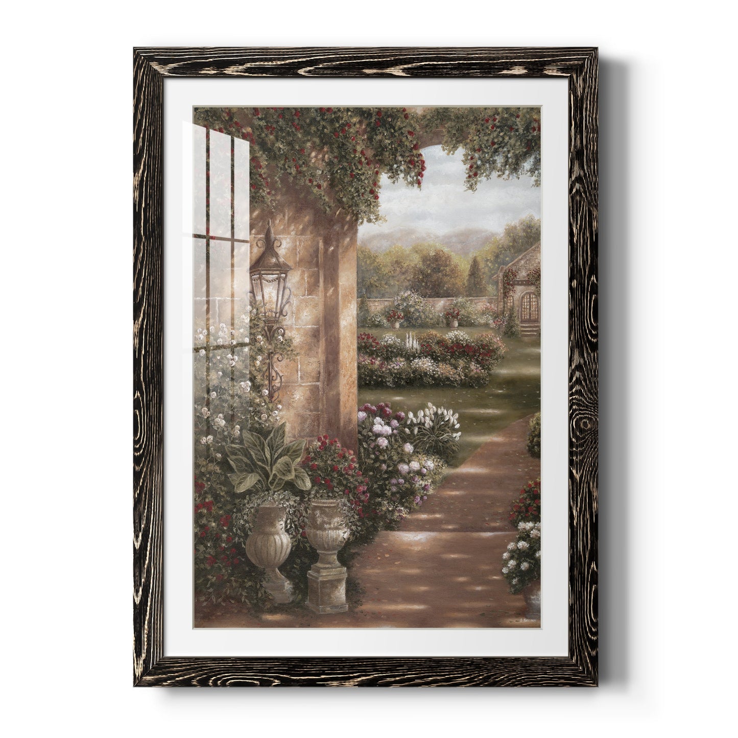 Evening in the Conservatory - Premium Framed Print - Distressed Barnwood Frame - Ready to Hang