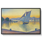The Port at Sunset, Opus 236, Saint Tropez, 1892 - Floater Framed Canvas Print