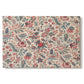 Canvas art print portraying a repeating floral and botanical pattern with intricate detailing on cream background, set against a white background