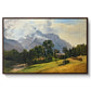 Mountains in Berchtesgaden - Floater Framed Canvas Print