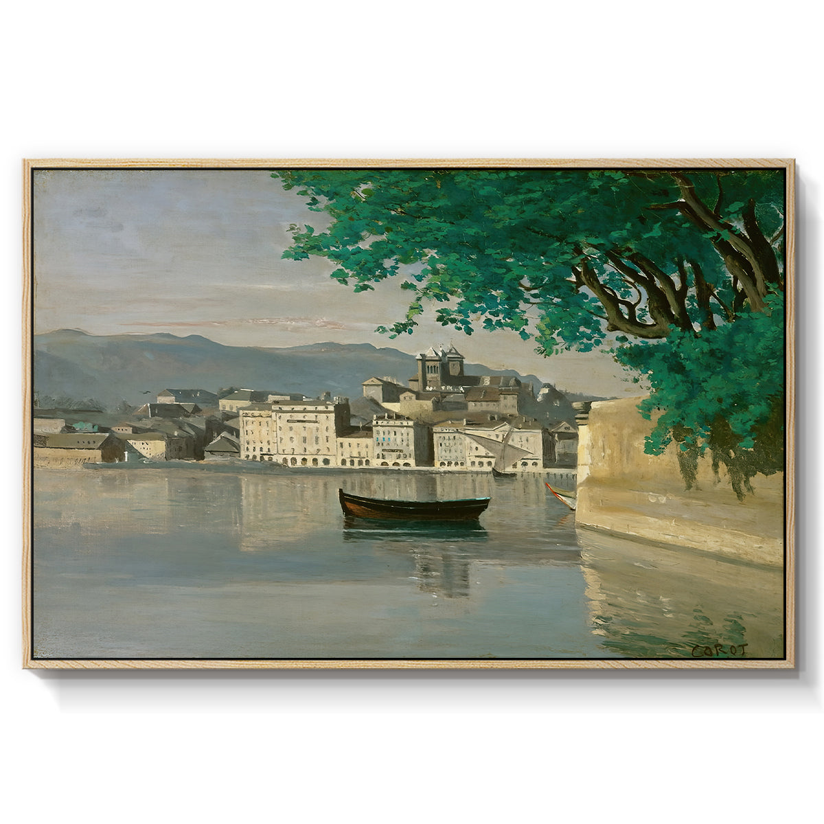 Geneva View of Part of the City, c. 1834-1835 - Floater Framed Canvas Print