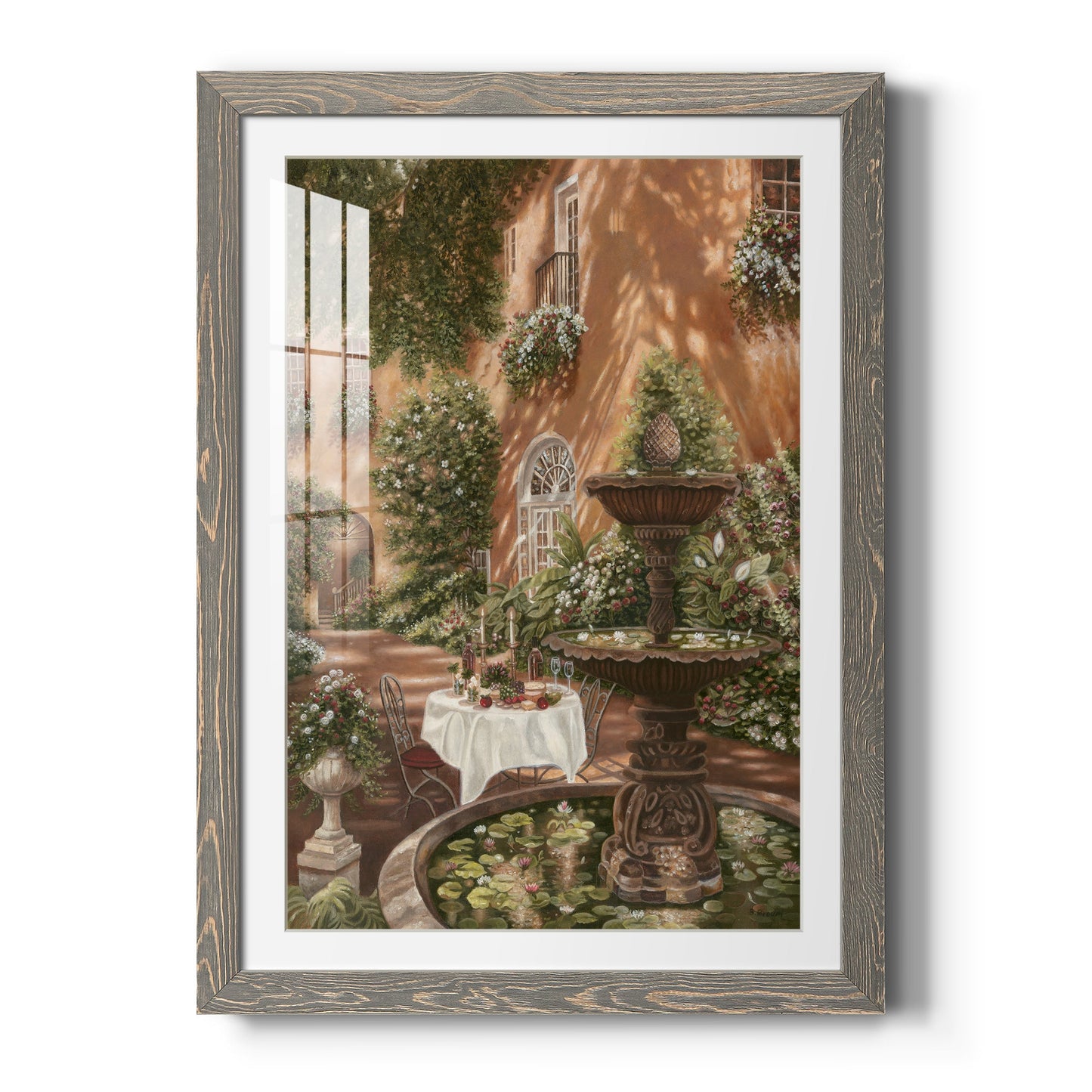Evening Cocktails II - Barnwood Framed Art Print