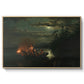 Spear Fishing on Lake Krøderen, 1851 - Floater Framed Canvas Print