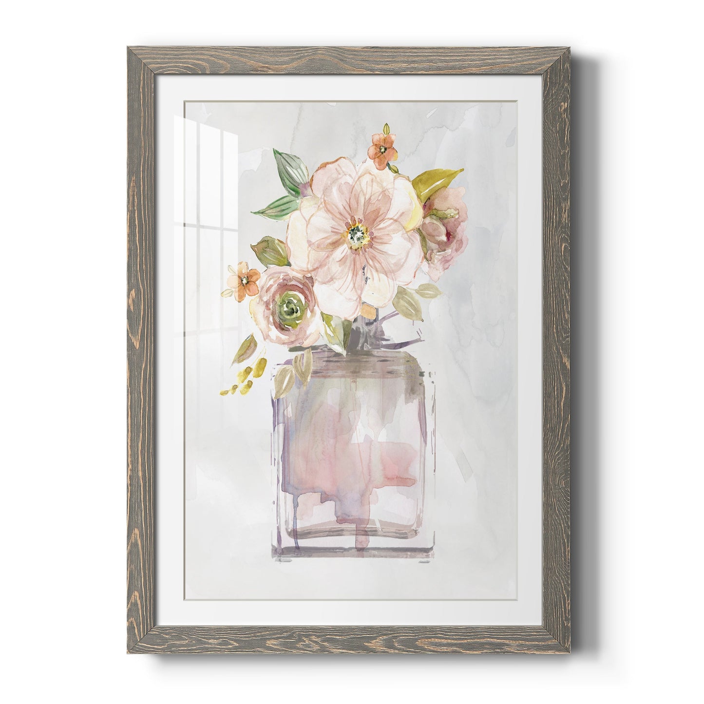 Mini Bouquet I - Barnwood Framed Art Print