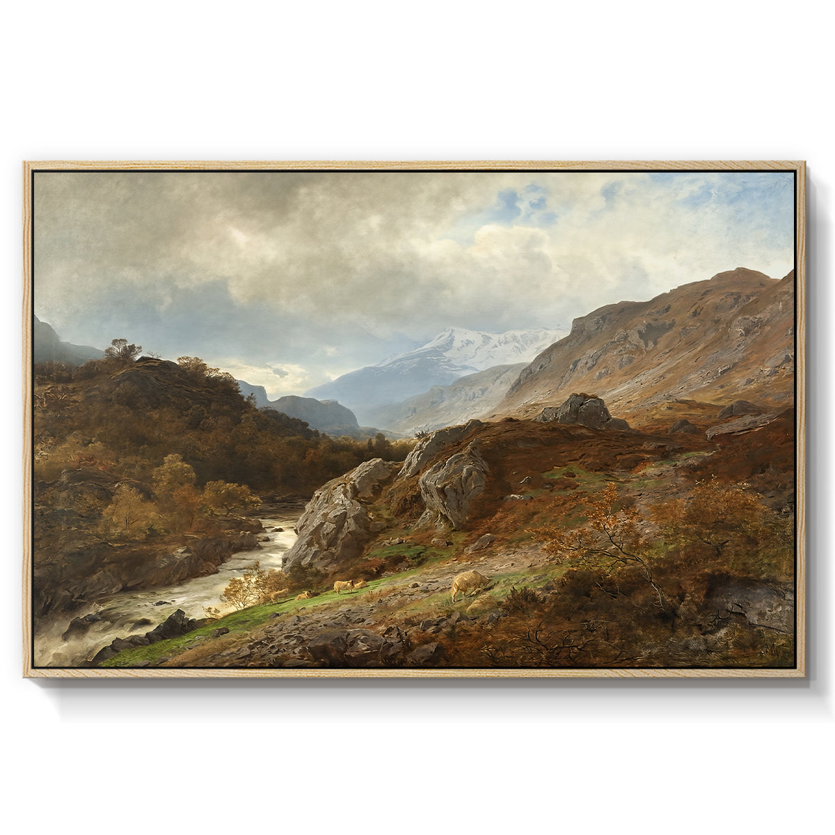 Mountain Landscape, 1864 - Floater Framed Canvas Print