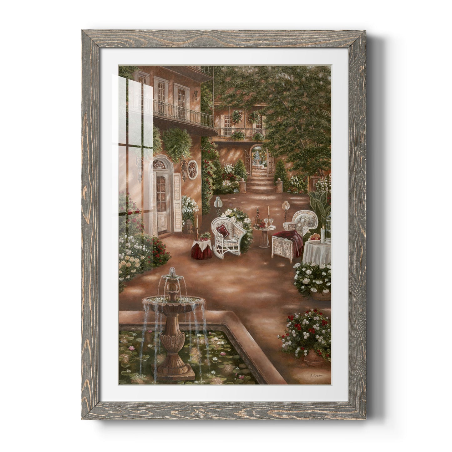 Evening Cocktails I - Premium Framed Print - Distressed Barnwood Frame - Ready to Hang