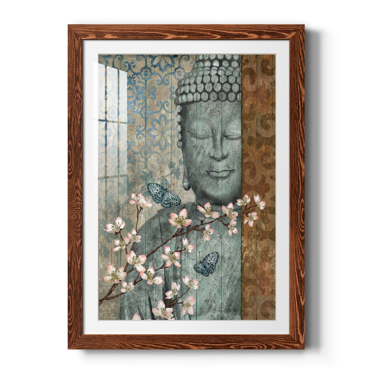 Buddha - Premium Framed Print - Distressed Barnwood Frame - Ready to Hang