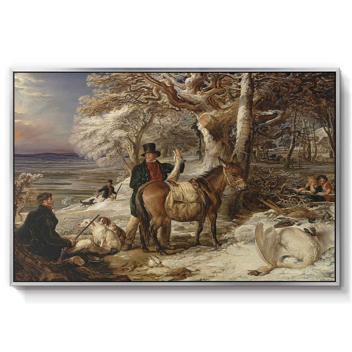 The Day's Sport, 1826 - Floater Framed Canvas Print