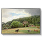 Farm with Grazing Cows (Bondegård med beitende kuer), 1892 - Floater Framed Canvas Print