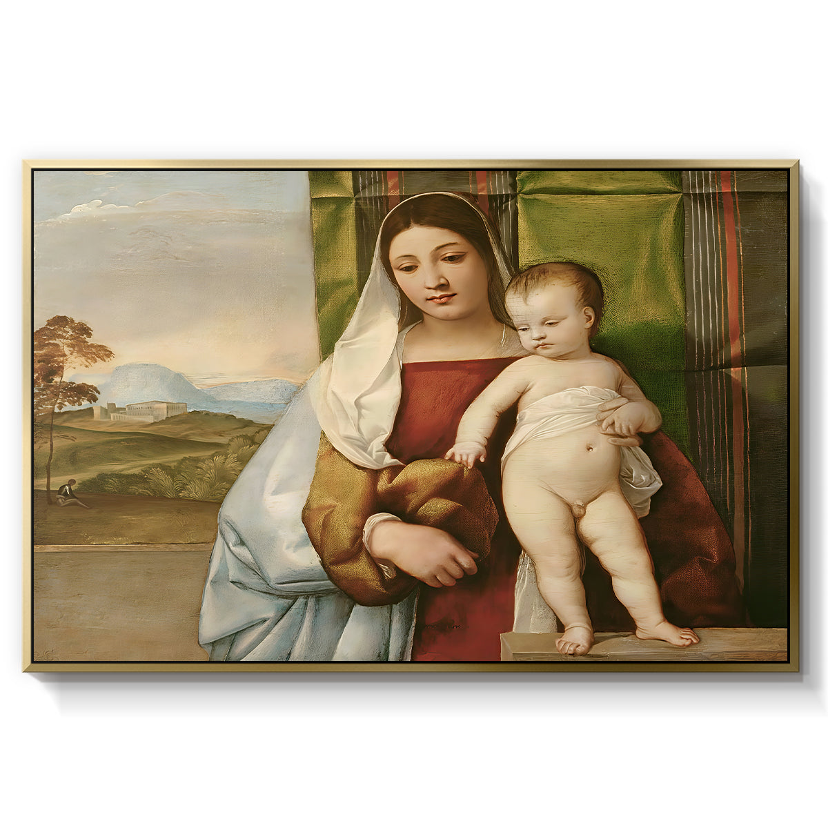 The Gypsy Madonna (La Zingarella), c. 1510-1511 - Floater Framed Canvas Print