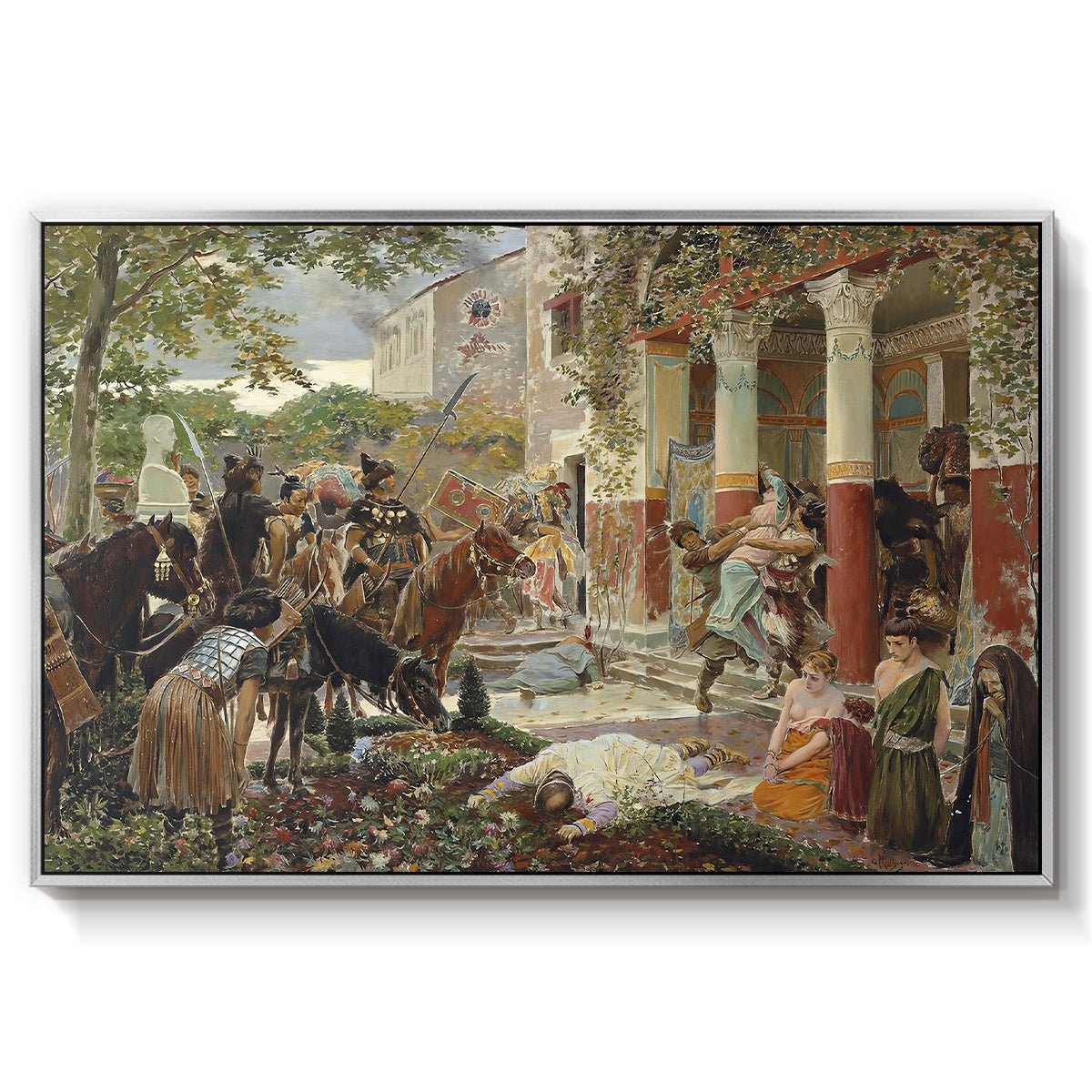Onslaught of the Tartars, c. 1938 - Floater Framed Canvas Print