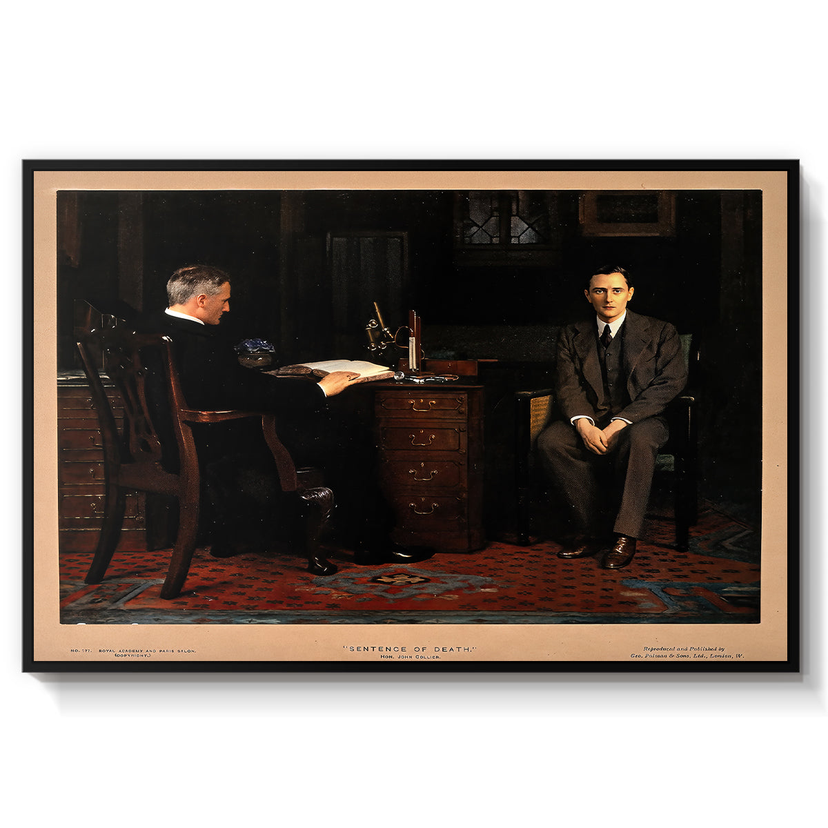 The Sentence of Death, 1908 - Floater Framed Canvas Print