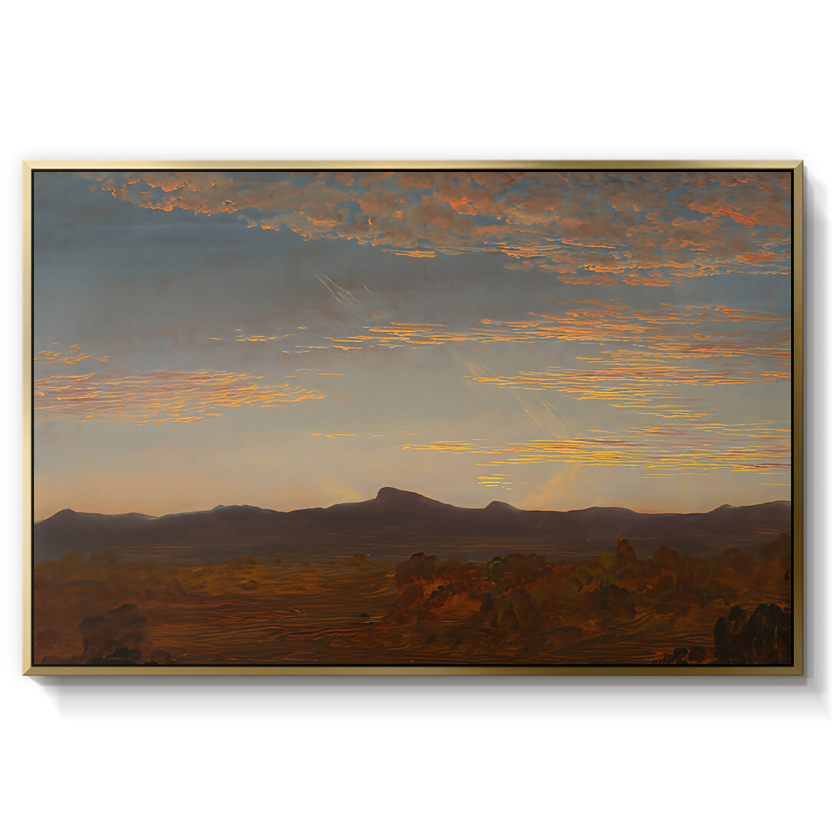 Study for "Catskill Creek", c. 1844-1845 - Floater Framed Canvas Print