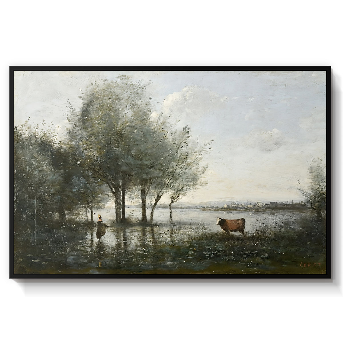 The Marsh (Le Marais), c. 1865-1870 - Floater Framed Canvas Print