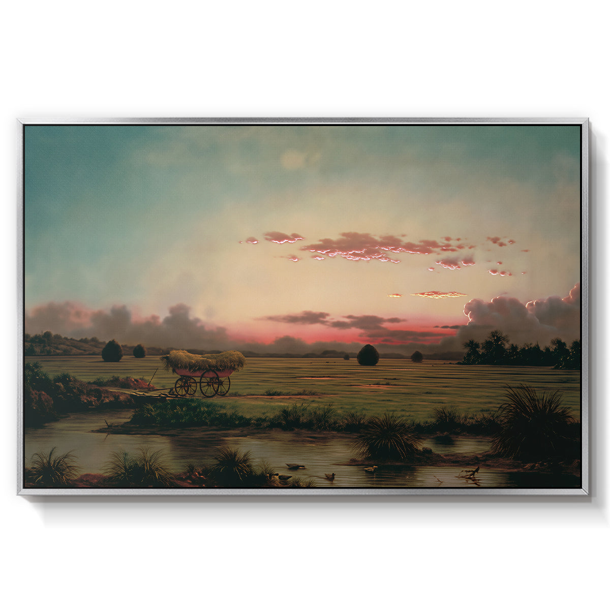 The Marshes at Rhode Island, 1866 - Floater Framed Canvas Print