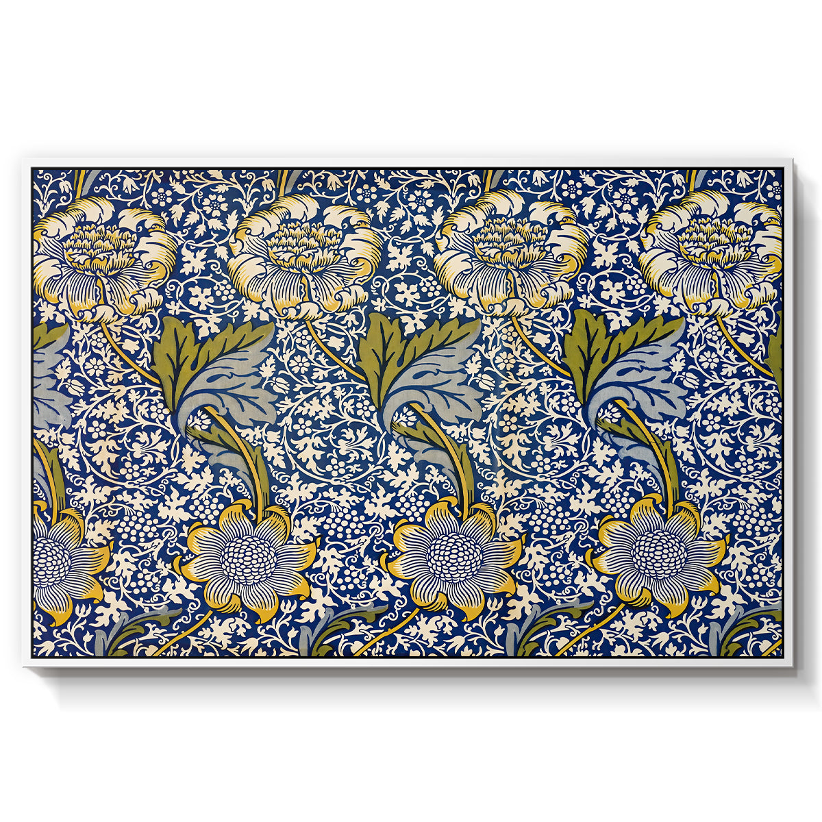 Kennet - Indigo/Gold, 1883 - Floater Framed Canvas Print