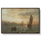 View from the Oslofjord, 1866 - Floater Framed Canvas Print