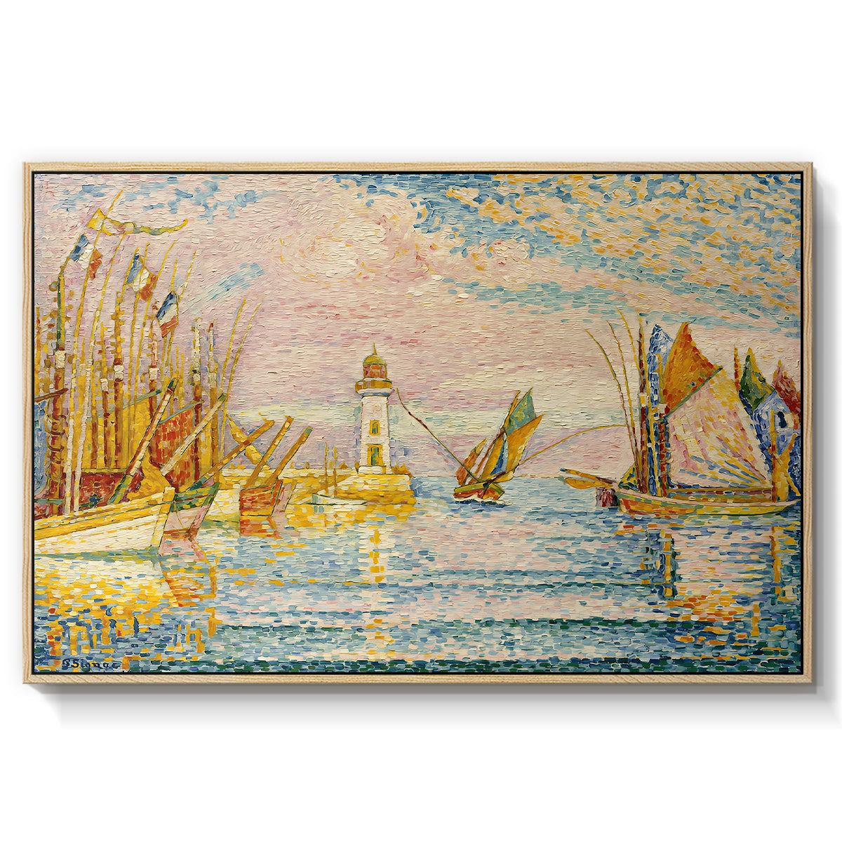 The Lighthouse at Groix, 1925 - Floater Framed Canvas Print
