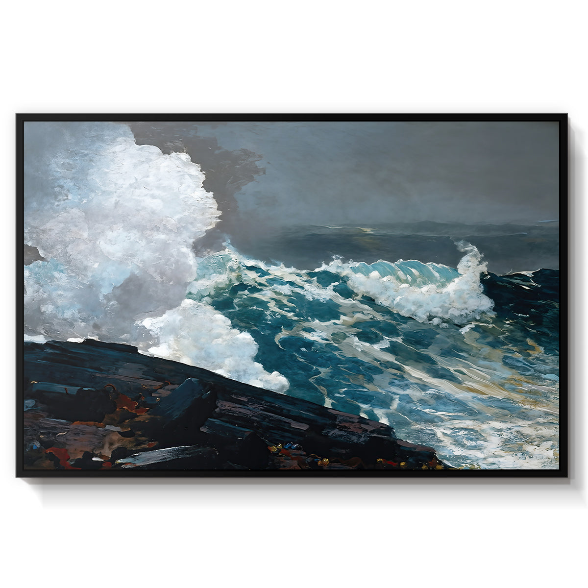 Northeaster, 1895 - Floater Framed Canvas Print