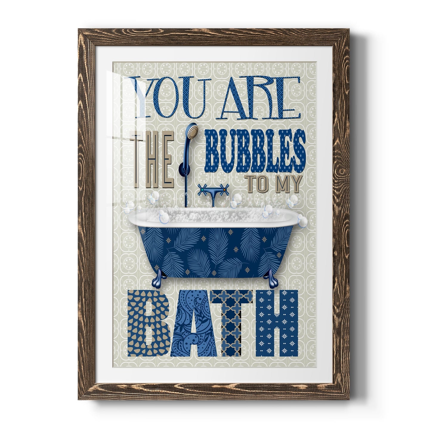 Bubble Bath - Barnwood Framed Art Print