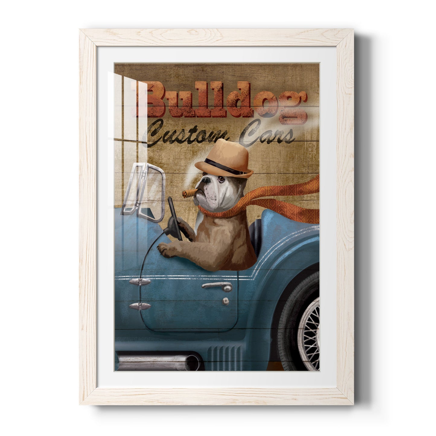 Bulldog Custom Cars - Premium Framed Print - Distressed Barnwood Frame - Ready to Hang