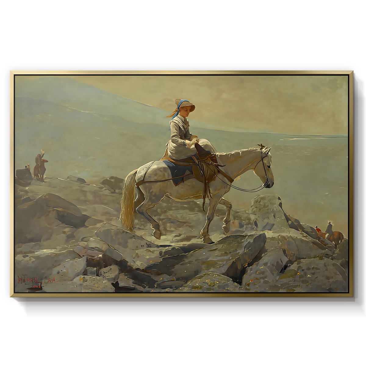 The Bridle Path, White Mountains, 1868 - Floater Framed Canvas Print