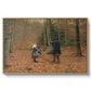 The Woodman and his Children, 1886 - Floater Framed Canvas Print