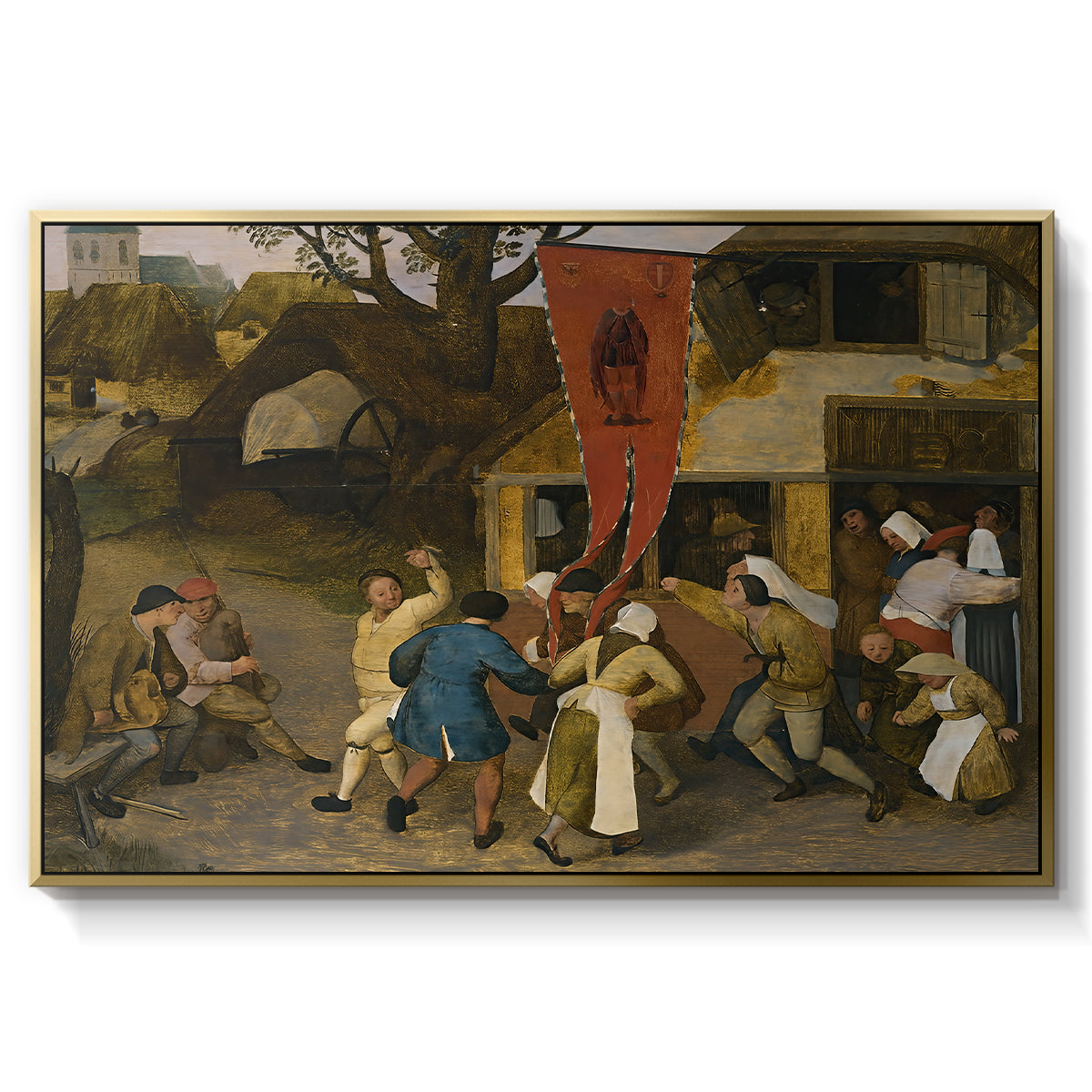 A Village Fair, c. 1567-1569 - Floater Framed Canvas Print
