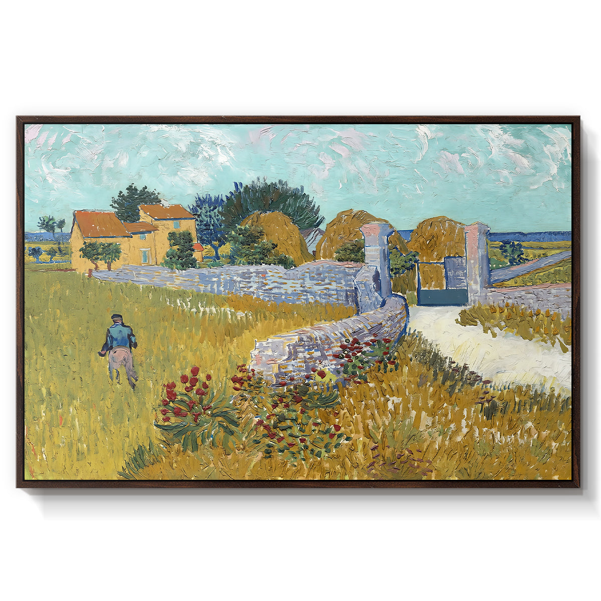 Farmhouse in Provence, 1888 - Floater Framed Canvas Print