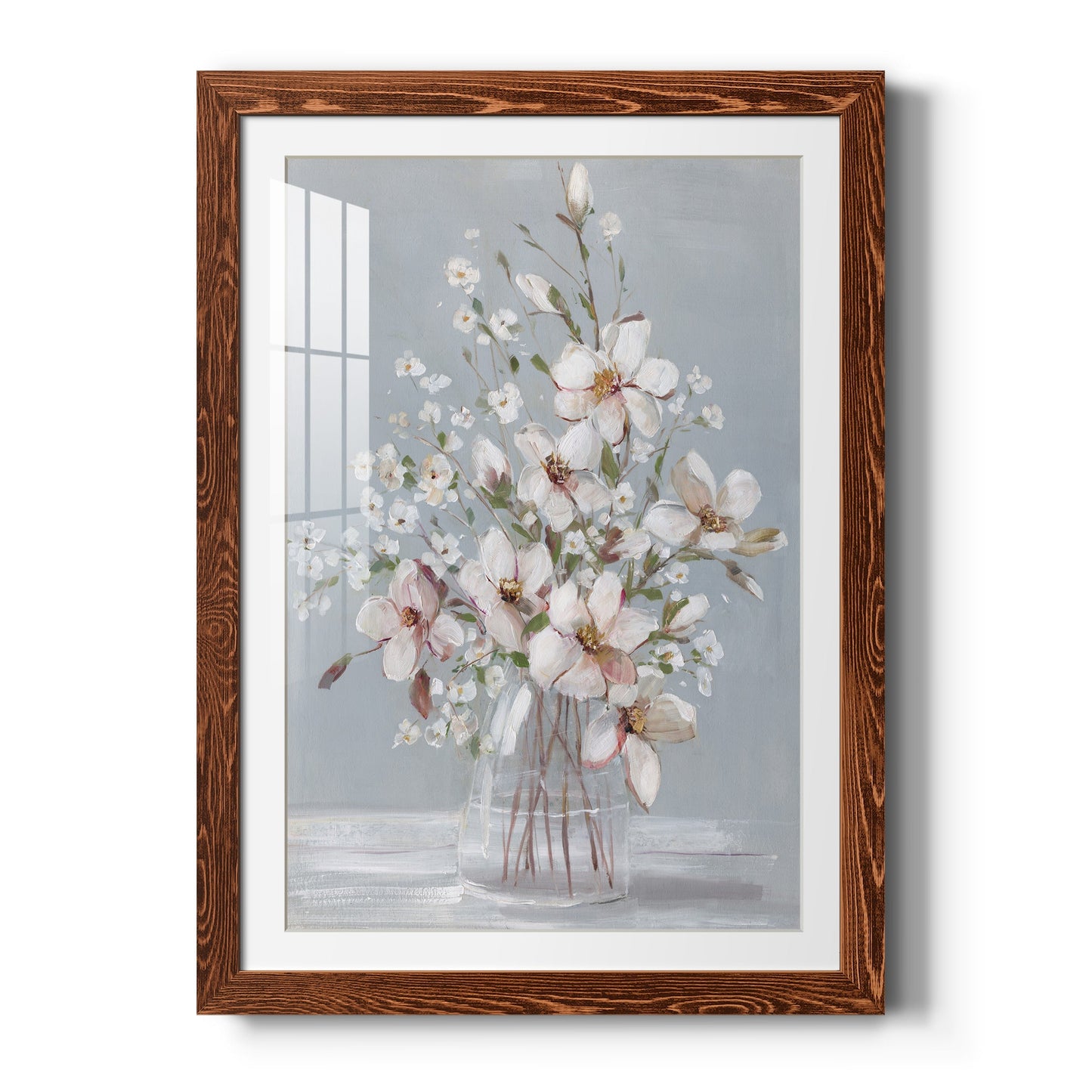 Magnolia Romance - Barnwood Framed Art Print