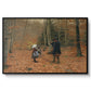 The Woodman and his Children, 1886 - Floater Framed Canvas Print