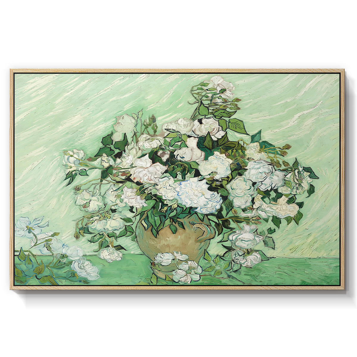 Roses, 1890 - Floater Framed Canvas Print